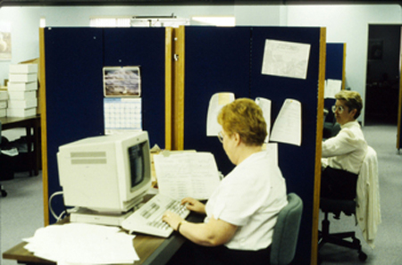 Employees at work